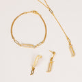 Wave Symphony Double Chain Bracelet CZ - Lila Rasa