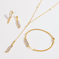 Wave Symphony Lariat Necklace - Mother of Pearl - Lila Rasa