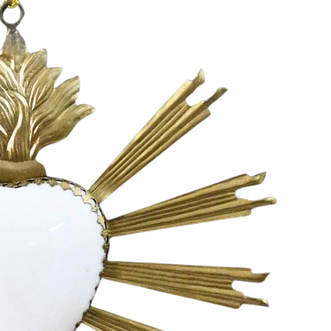 White & Gold Milagro Heart 20X20 cm