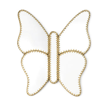 Butterfly Jewelled Brass Mirror