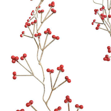 Red Berry Metal Wire Garland