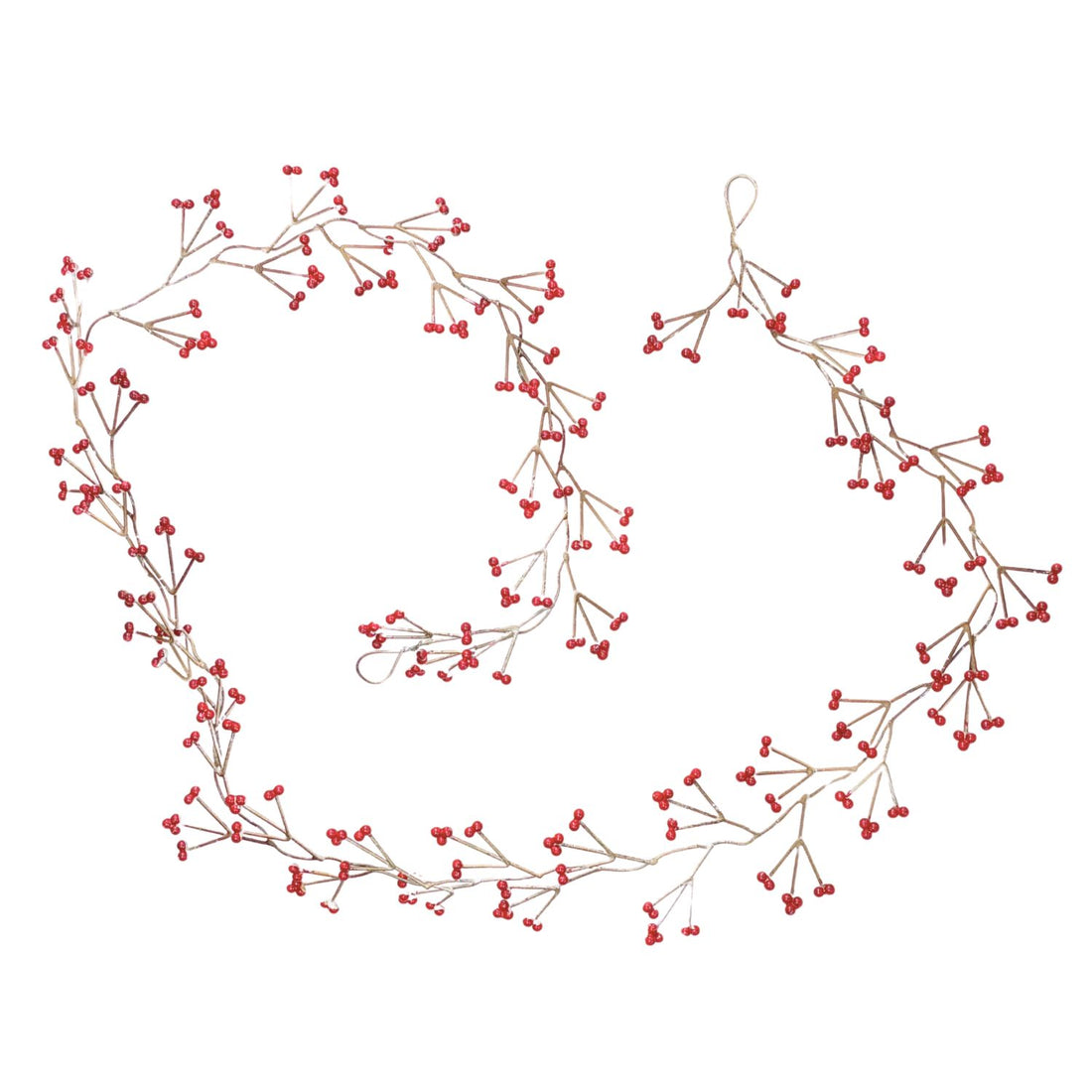 Red Berry Metal Wire Garland