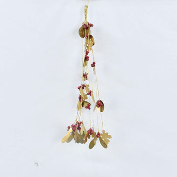 Large Antique Gold Beads & Leaves Bunch Ornament